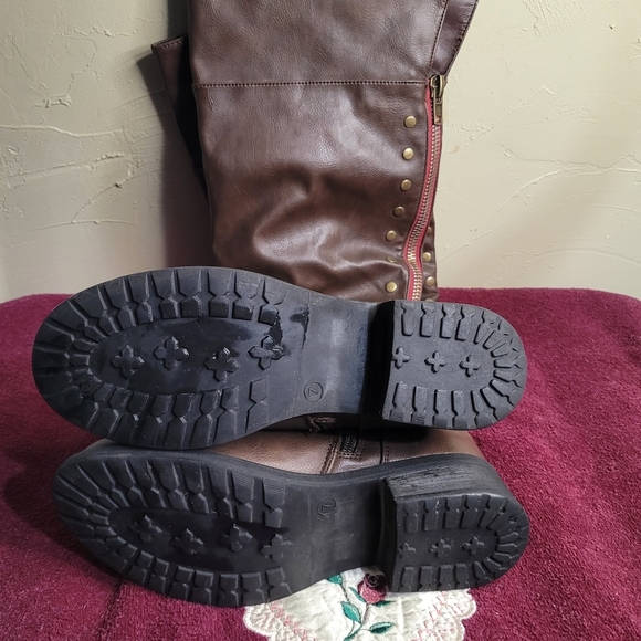 Megen-02 Womens Pull-on Boots, Size 7, Brown - Picture 4 of 15